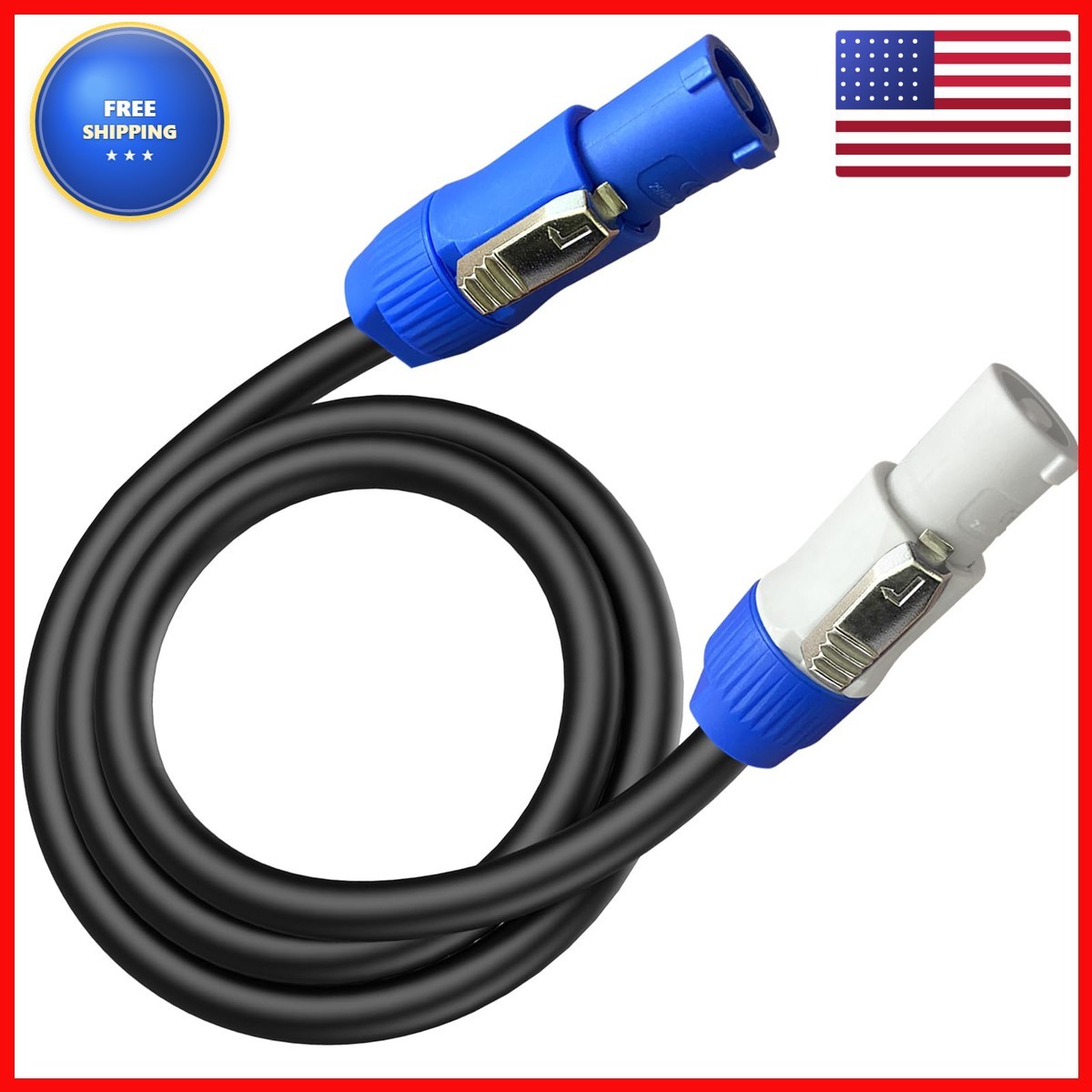 SYBECHATF PowerCon 12AWG 3 Pin Extension Cable 3FT