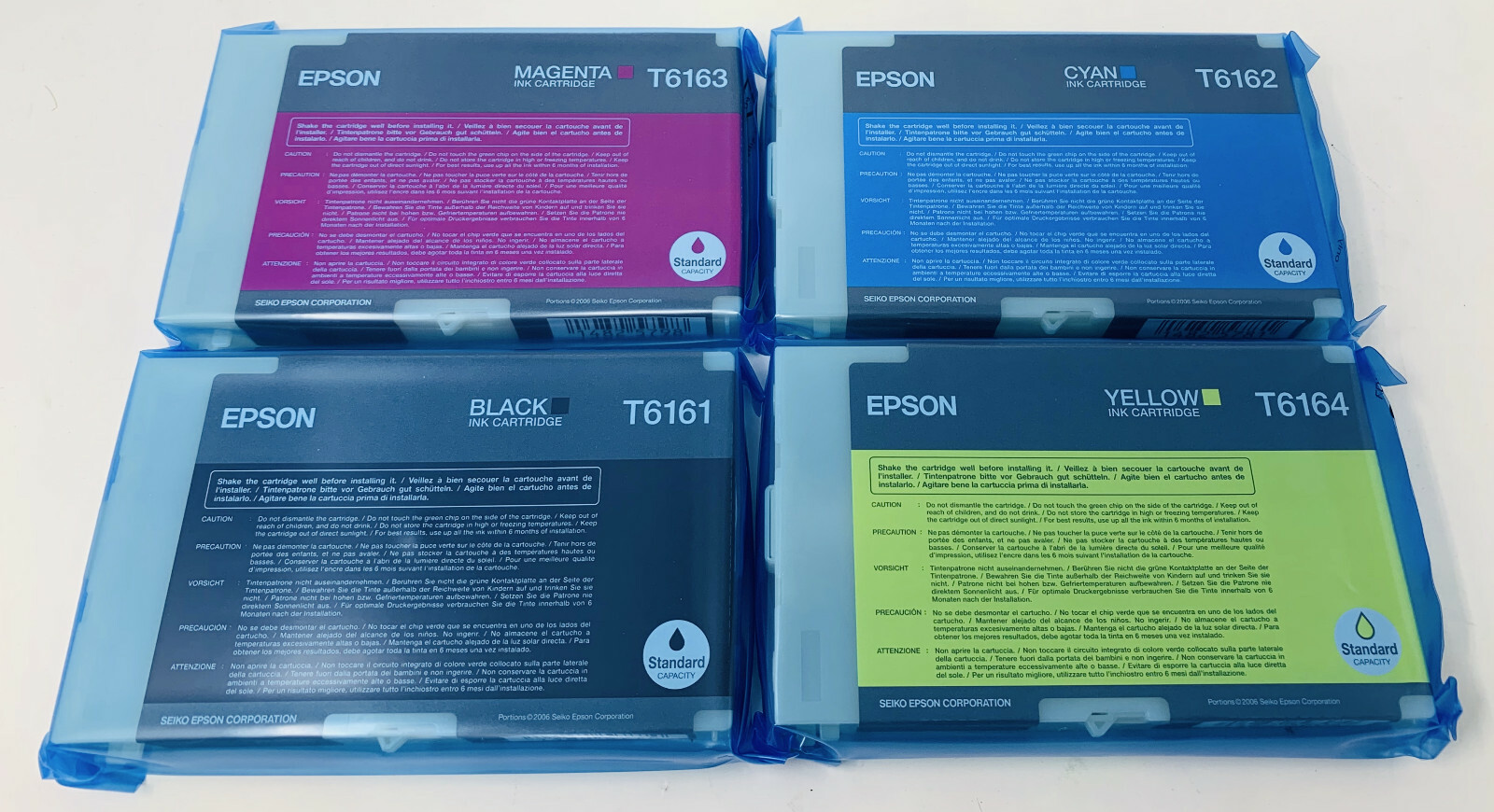 Epson T6161 T6162 T6163 T6164 Original Cartridge Black/Cyan/Magenta/Yellow