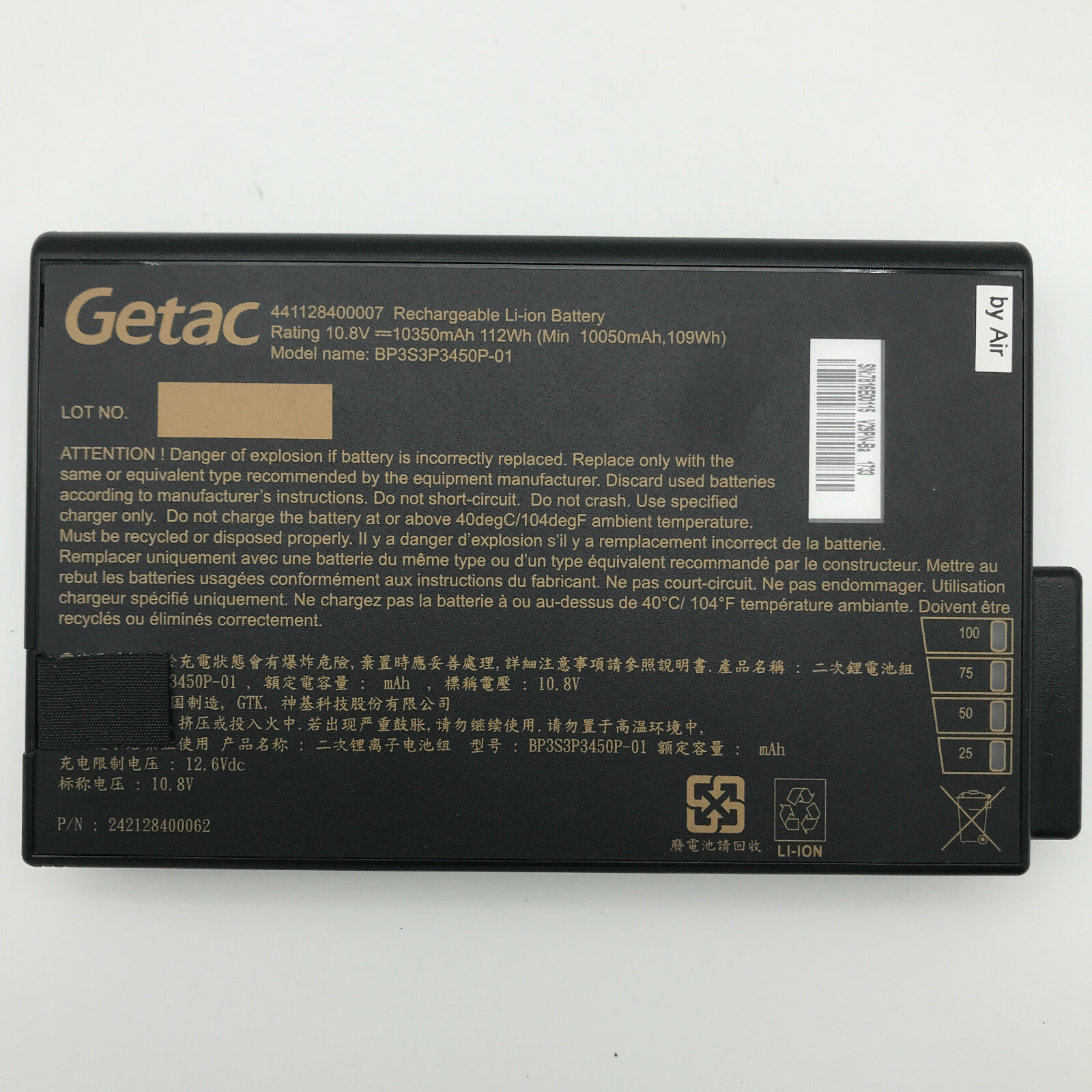 new Battery for Getac X500 V100 V1010 V200 M230 BP-LP2900/33-01PI BP3S3P3450P-01