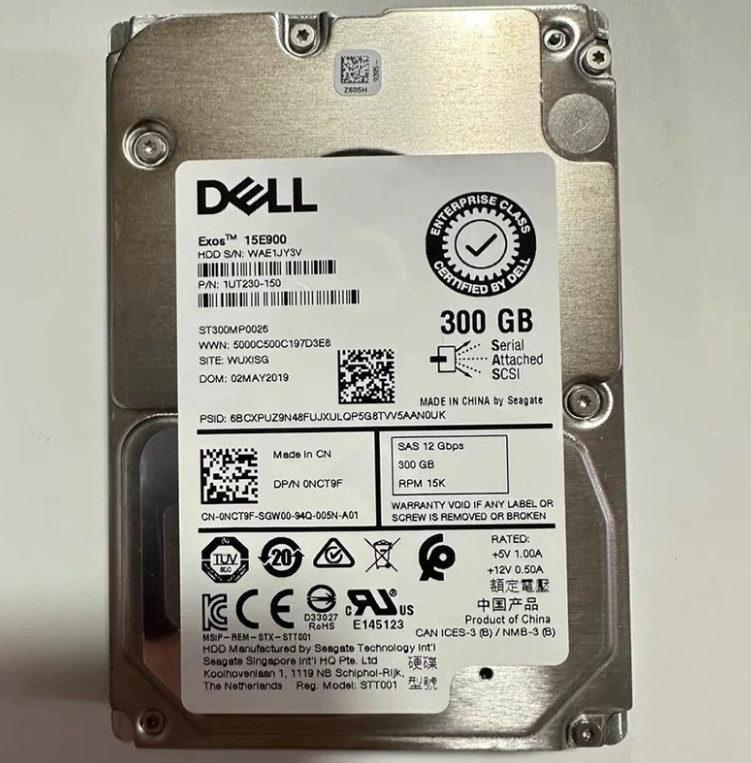 NEW Dell 0NCT9F ST300MP0026 300GB 2.5" 15K SAS 12Gb Server Hard Disk.