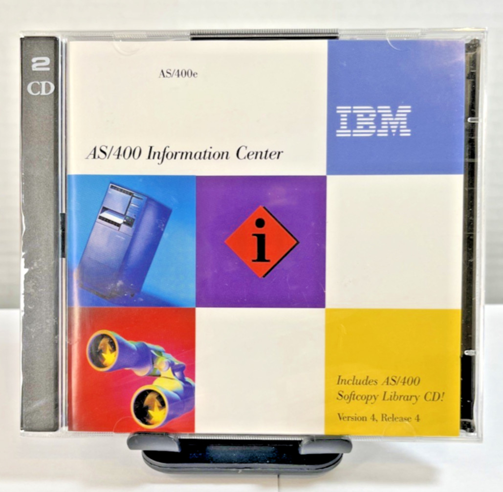 IBM AS/400e Information Center V4R4 2-CD Software Set – NEW Sealed – Vintage