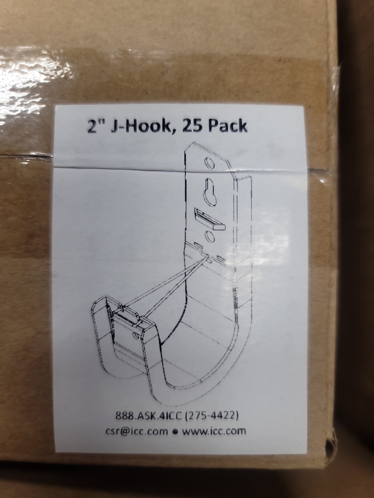Brand New Icc ICCMSJHK44 J-hook 2in. 25 Pk