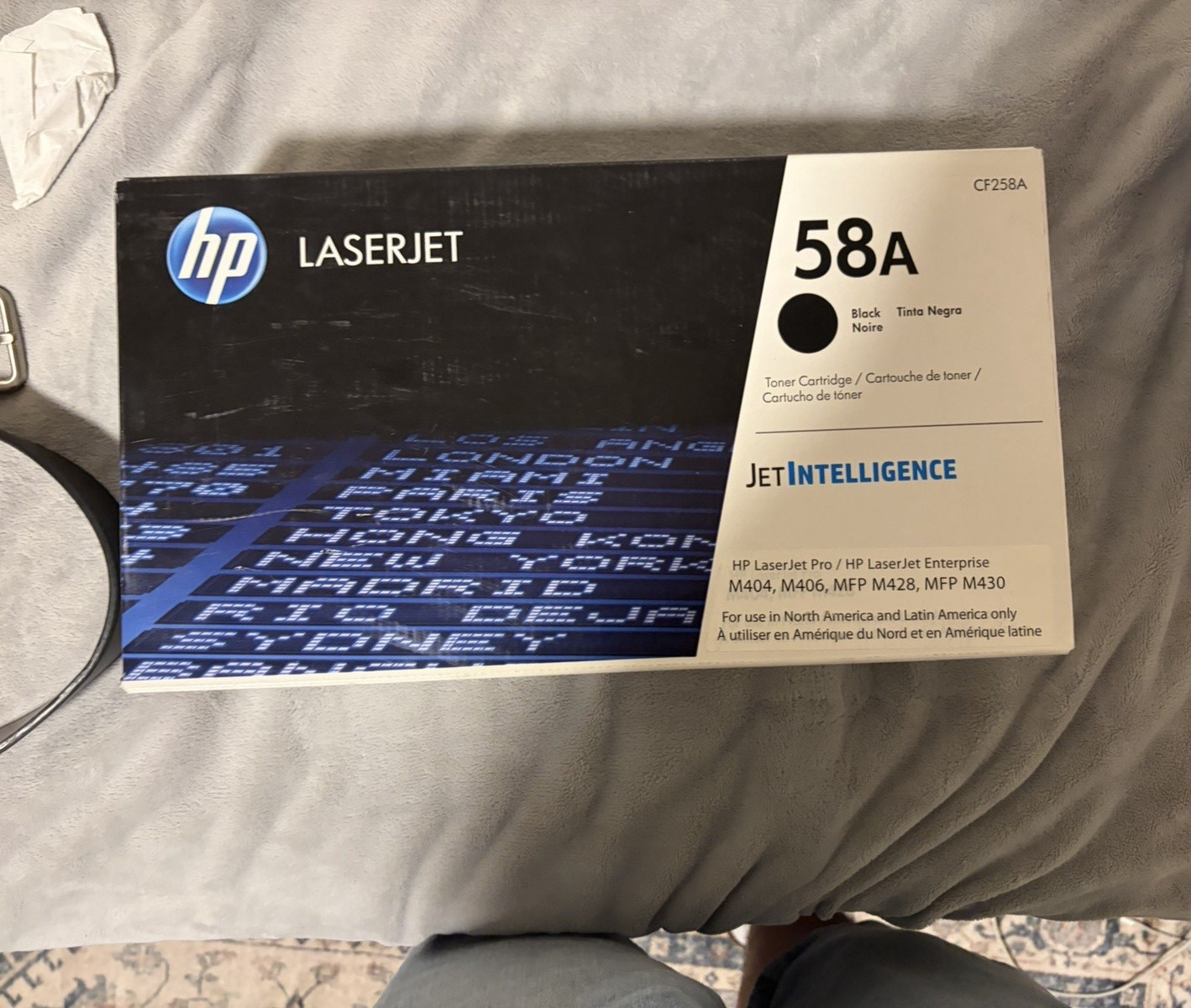 HP GENUINE ORIGINAL 58A BLACK LASER TONER CARTRIDGE CF258A - M404 M406