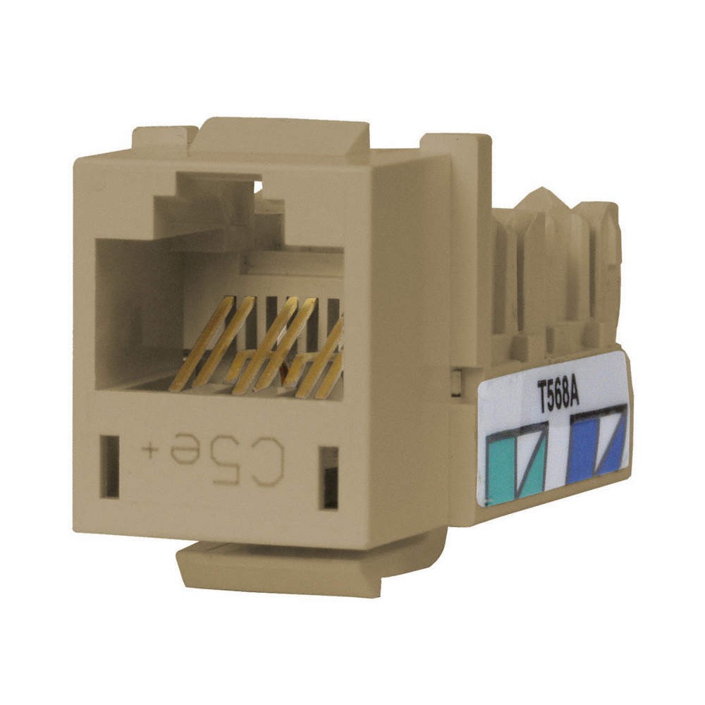 HUBBELL PREMISE WIRING HXJ5EEI Jack,Electric Ivory 5LV58