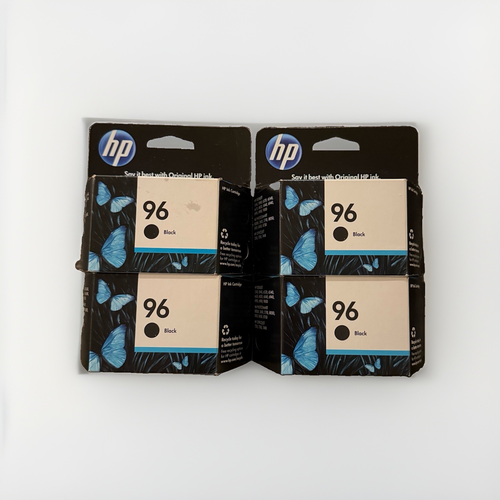 HP 96 (Qty 4) BLACK OEM INK CARTRIDGE NEW IN BOX