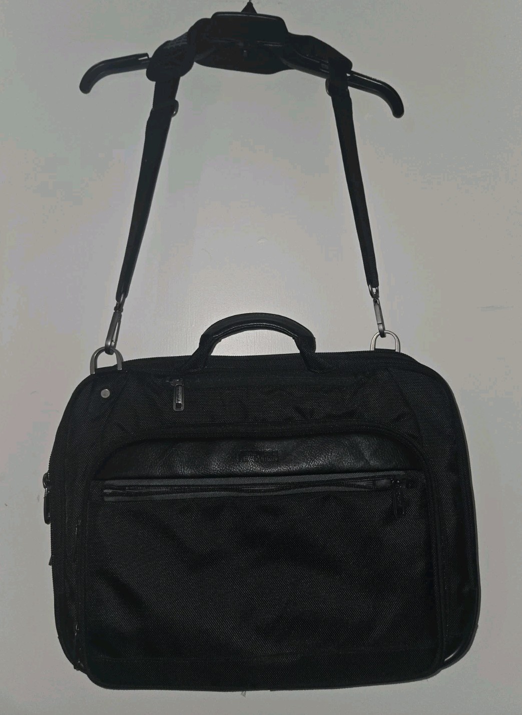 Kenneth Cole Reaction Black Nylon Laptop Briefcase Bag, Universal Fit