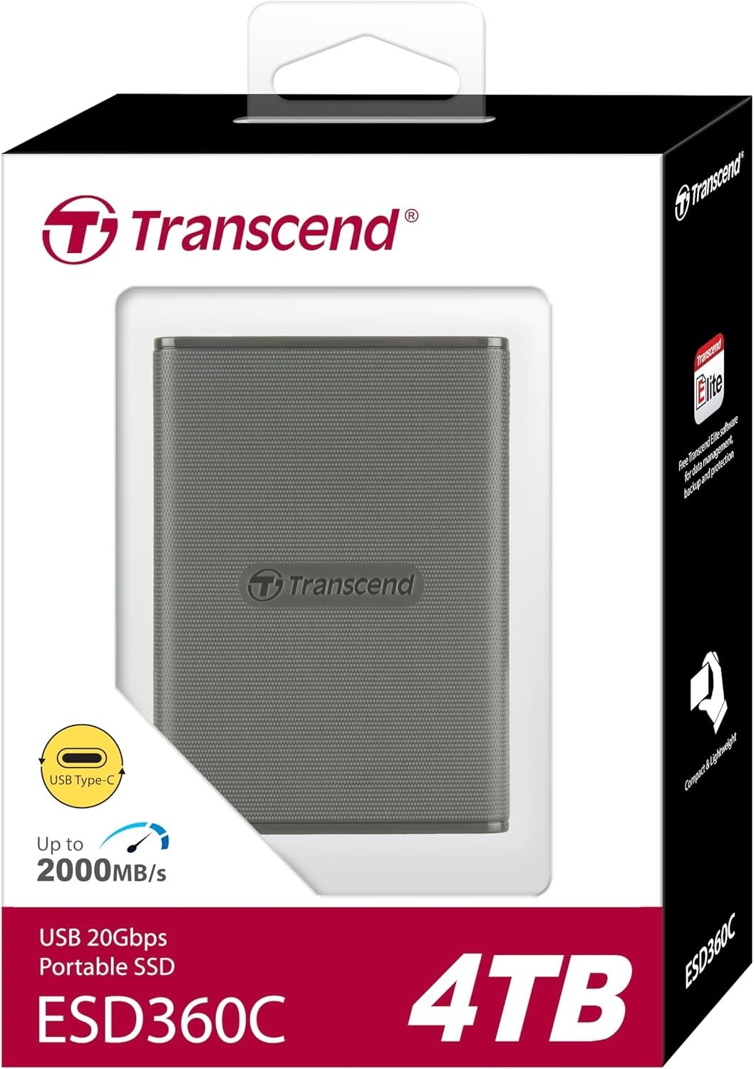 Transcend 4 TB- ESD360C Portable SSD Up To 2000MB/s
