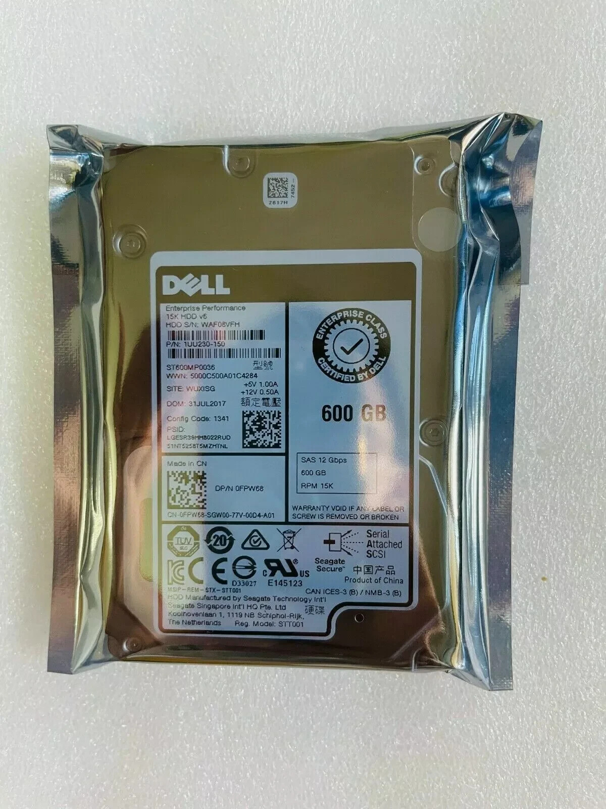 New DELL 0FPW68 FPW68 ST600MP0036 2.5" 600GB SAS 15K 12Gbps SFF Hdd