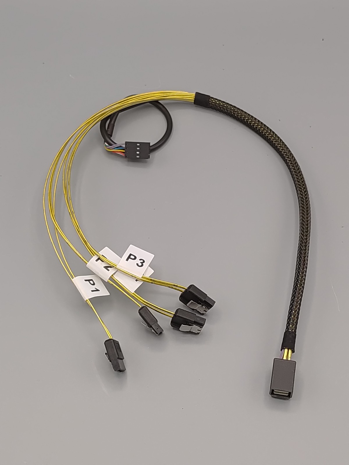 Mini SAS HD Cable SFF 8643 Delock® 83115, 4 x SATA 7-Pin Sideband, 0.5m