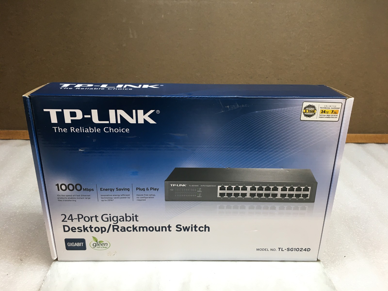 TP-Link TL-SG1024D 24-Port Gigabit Unmanaged Network Switch in Open Box