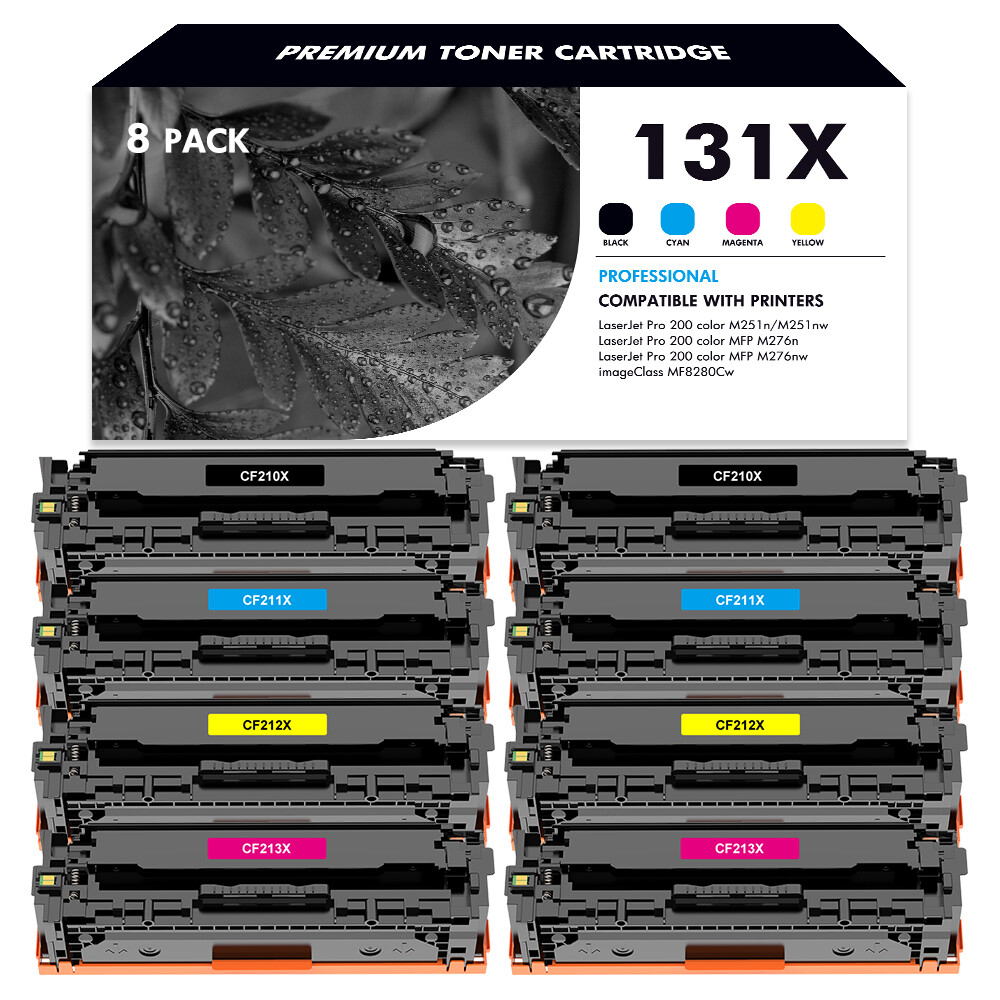 8PK CF210A Toner Cartridge For HP 131A LaserJet Pro 200 M251nw MFP M276nw M251nr