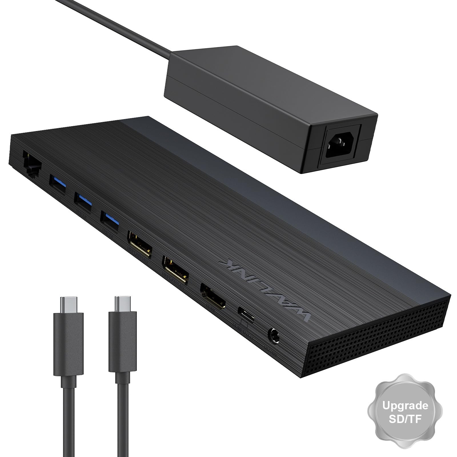 WAVLINK UMD01RPRO Docking Station, Dual DisplayPort, HDMI, Single 4K@144Hz