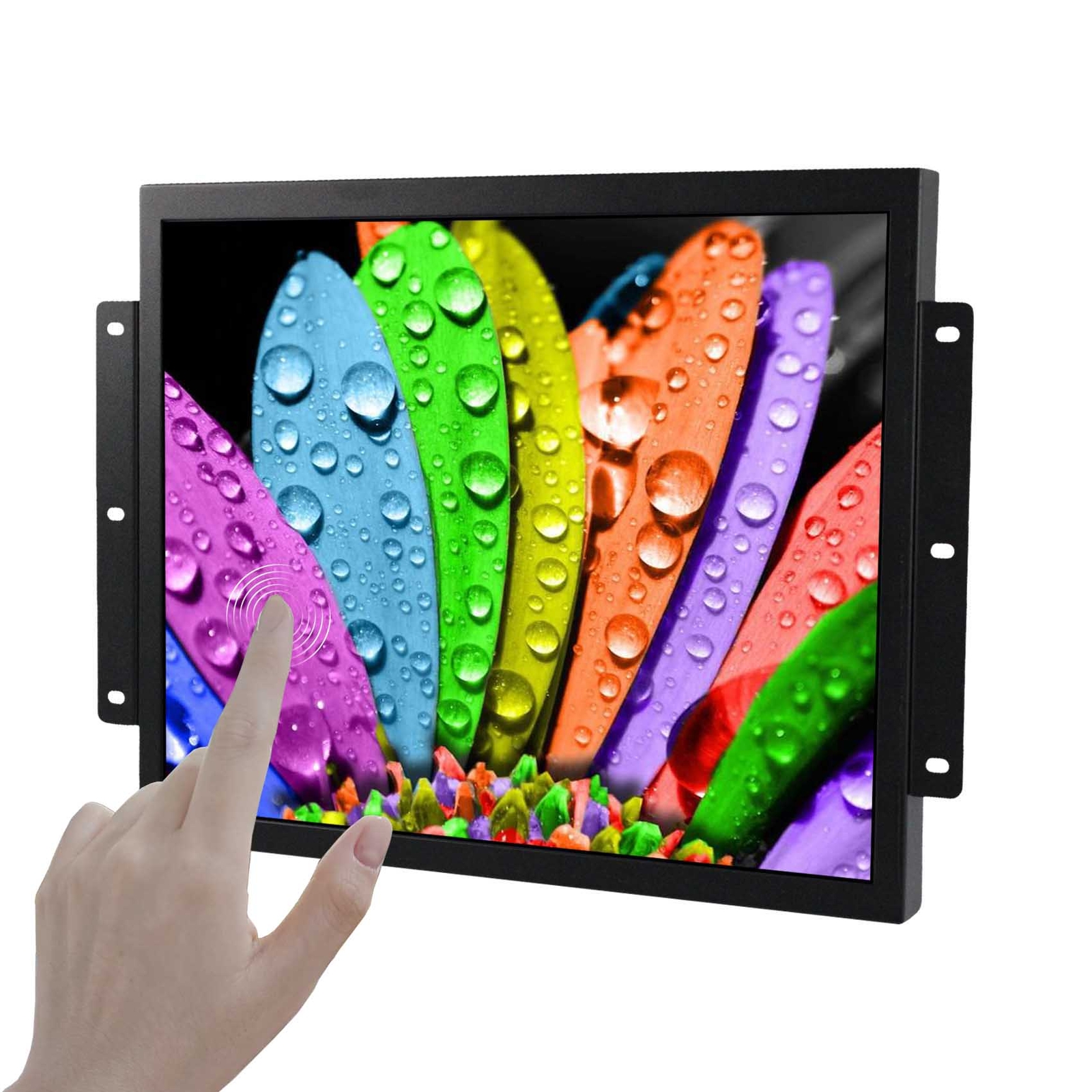 17" 1280x1024  Industrial Resistive Touch LCD Monitor HD VGA DVI Input Port