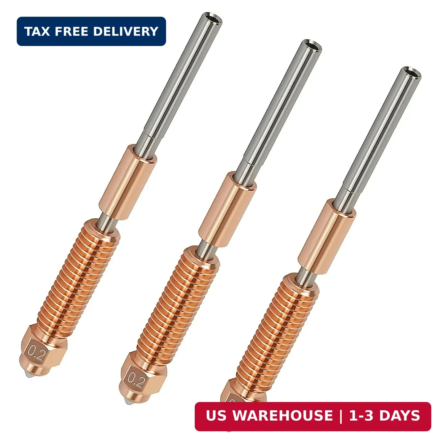 3PCS 0.2mm Unicorn Nozzle for Creality K1/K1 Max/Ender 3 V3 / V3 Plus / K1C / K1