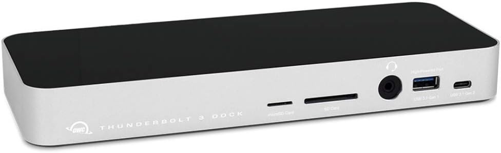 OWC OWCTB3DK14PSL 14 Port Thunderbolt 3 Dock for Windows and Mac - Silver