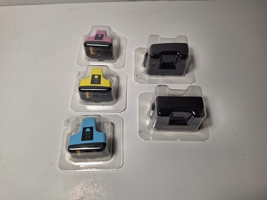 Lot Of 5  HP 02 Photo Pack Ink Cartridge CB282W CB283W CB284W CB279W New