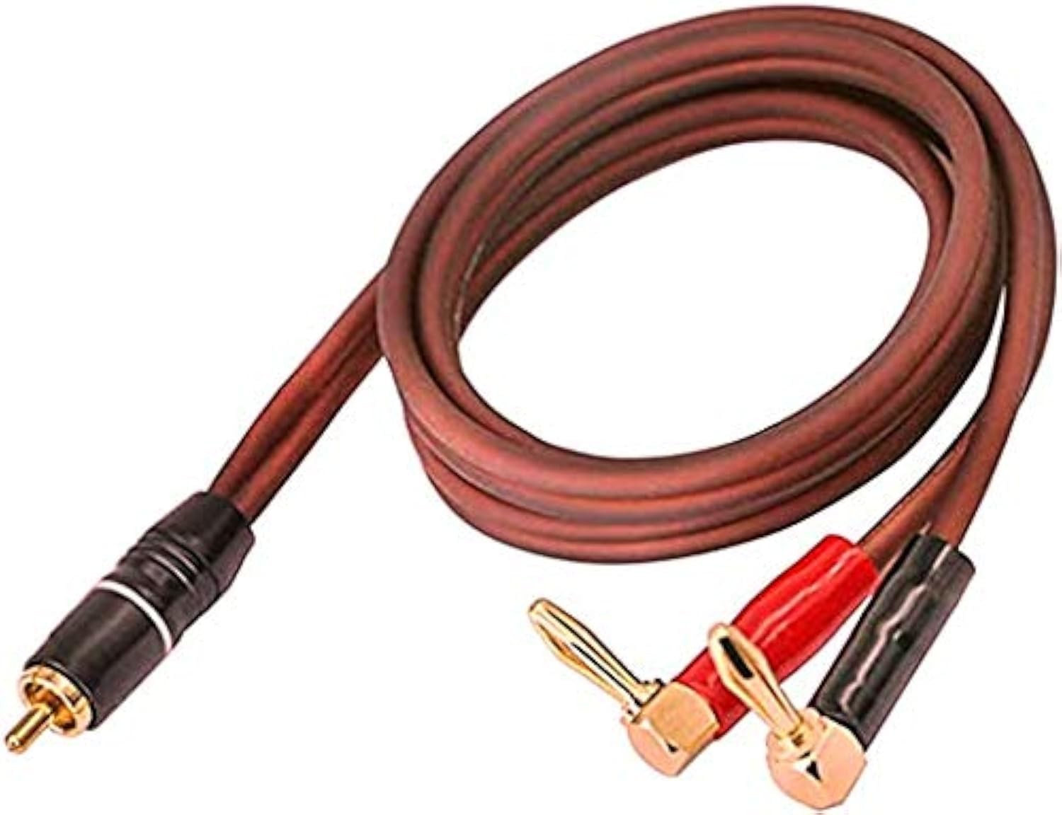 XMSJSIY Banana Plug to RCA Speaker Cable,Speaker Wire Male 6.56 feet, 2 m