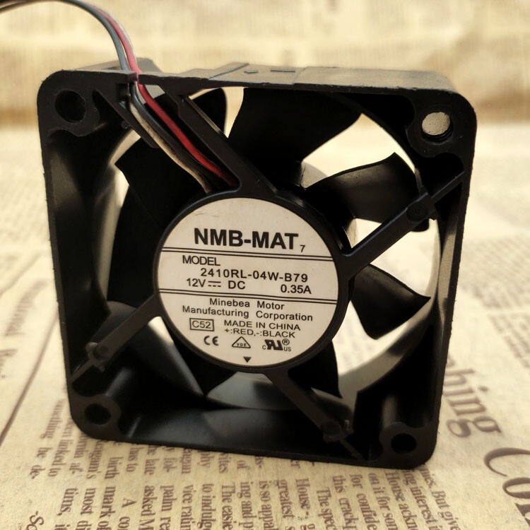 1 pcs NMB 6CM 2410RL-04W-B79 6025 12V 0.35A Server Double Ball Cooling Fan