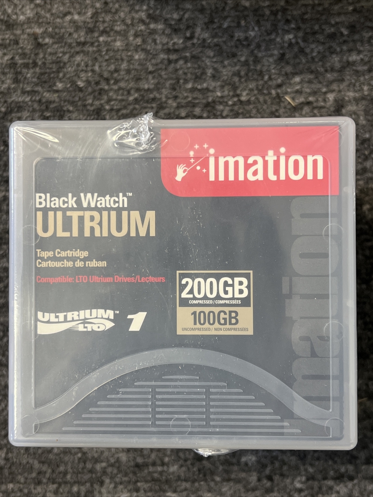Lot 5 Genuine Imation Black Watch Ultrium Tape Cartridge 200GB/100GB- New Sealed