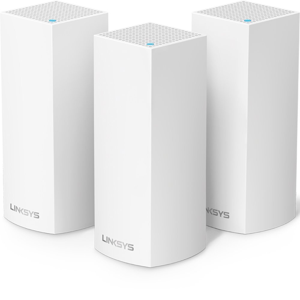 Linksys Velop Tri-band WholeHome WiFi Mesh System 3-Pack--Works with Amazon Alex