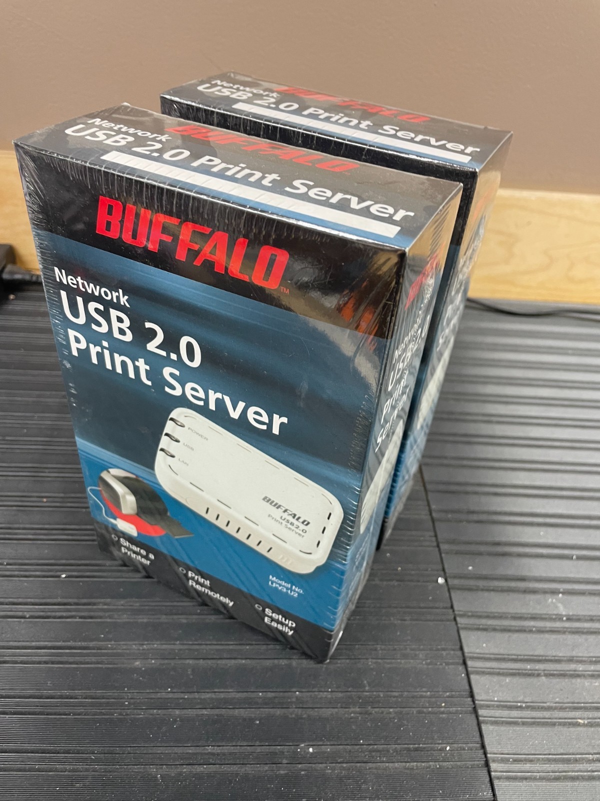 2x Buffalo Network LPV3-U2 USB 2.0 Print Server New and Sealed