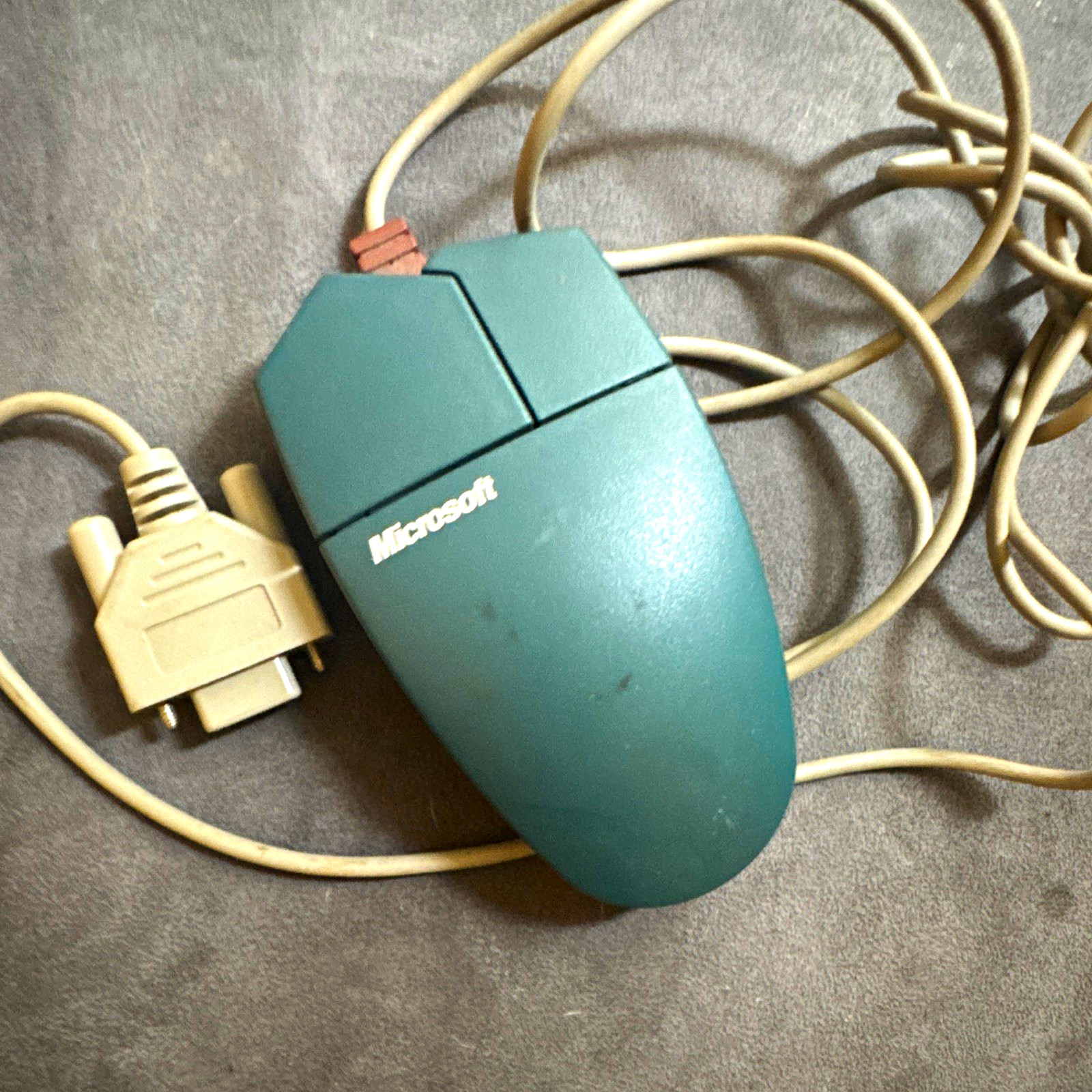 Microsoft Home Mouse-Serial Wired Blue Scroll Wheel 2-Button 61402
