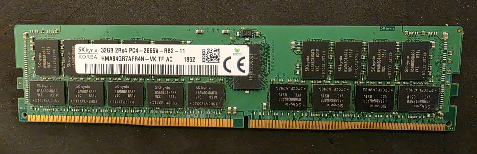 SK HYNIX 32GB 2RX4 PC4 2666V ECC SERVER RAM