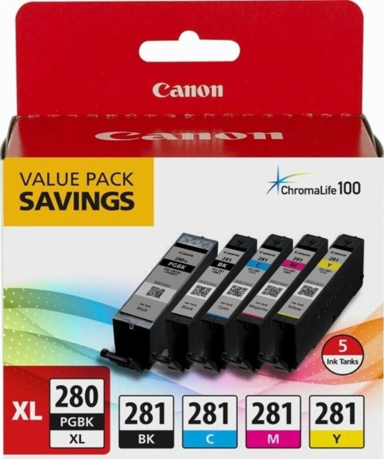 Genuine Canon 2021C007 Black / Color Ink Cartridges, Multi Pack