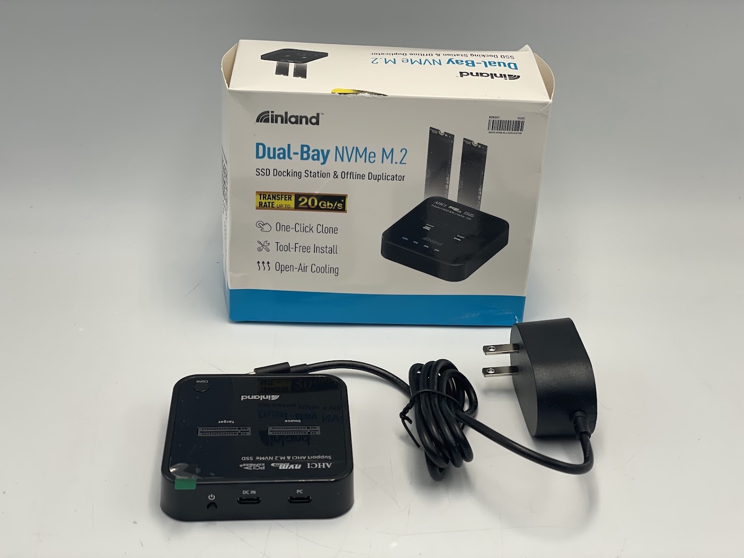 Inland 2 Bays Docking Staion / Duplicator for AHCI / NVMe M.2 SSD