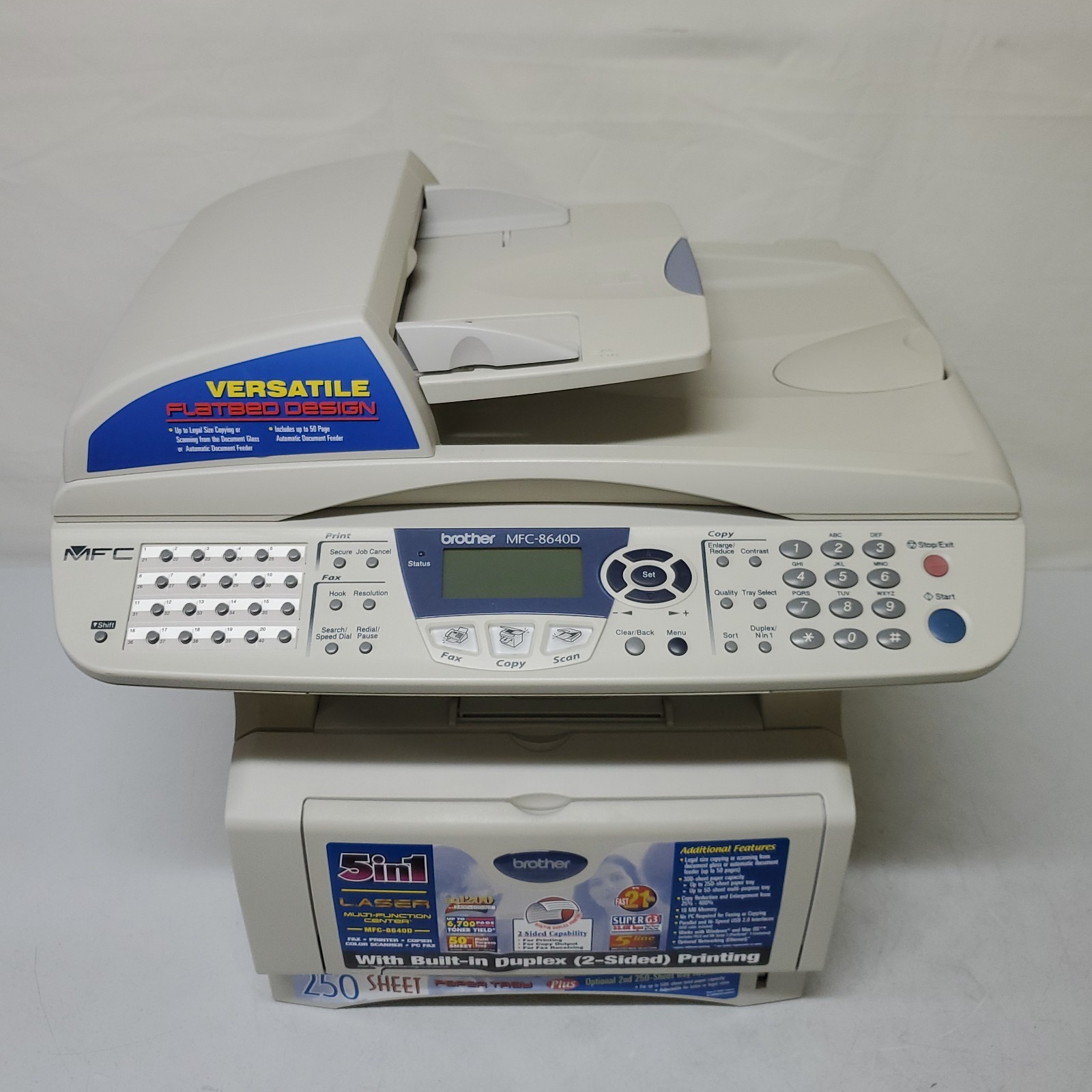 Brother MFC-8640D Black & White Laser Printer NO TONER 11K Page Count LOW USE
