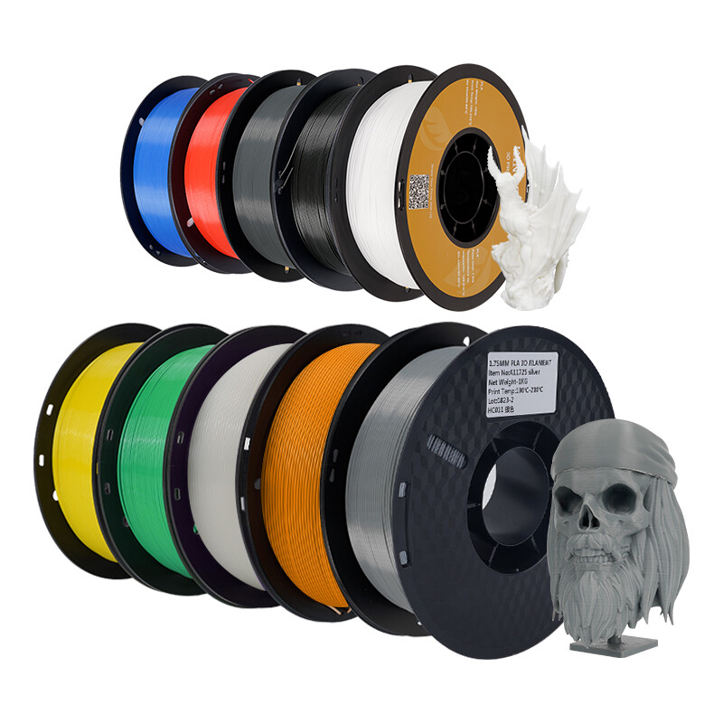 10KG PLA 1.75 mm 3D Printer Filament Mix colors Consumables Spool 10 Rolls 1KG