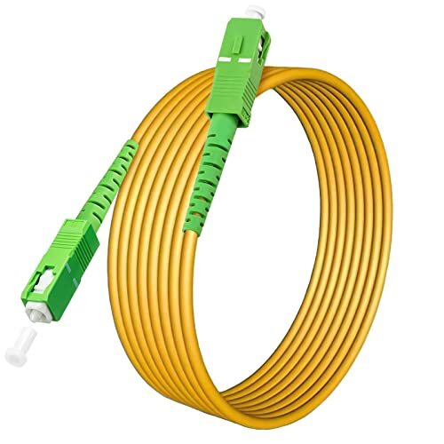 100ft (30m) SC/APC to SC/APC Fiber Optic Internet Cable, Single Mode Fiber Pa...