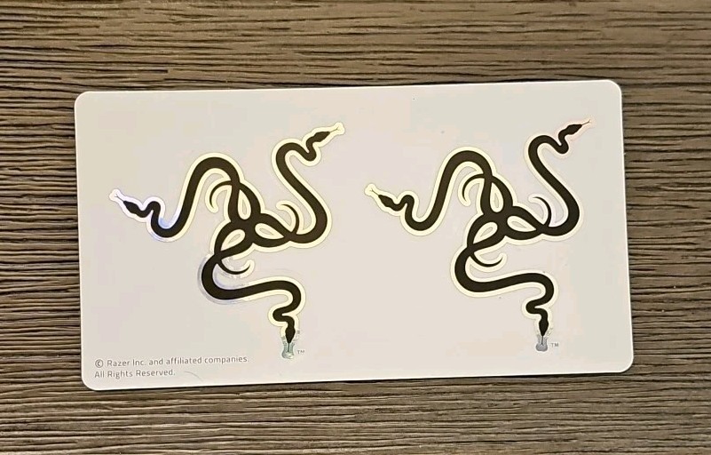 Razer Black And Silver Logo Stickers 1 Sheet/Two Stickers
