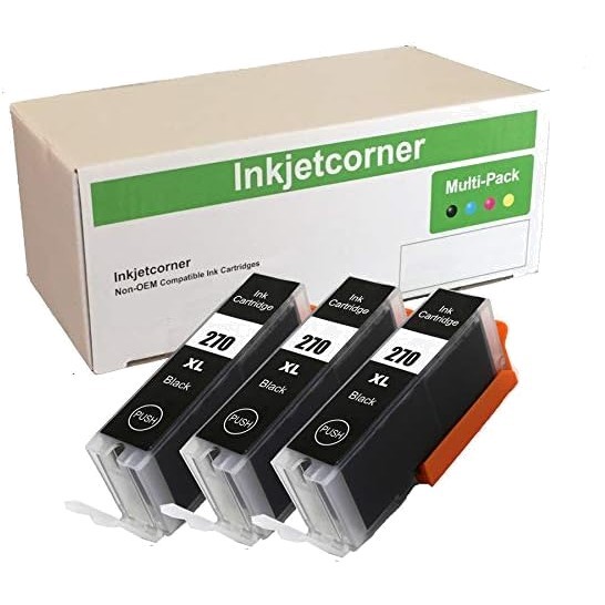Compatible PGI-270XL Black Ink Cartridge Set of 3 for Lasting Quality and Ease