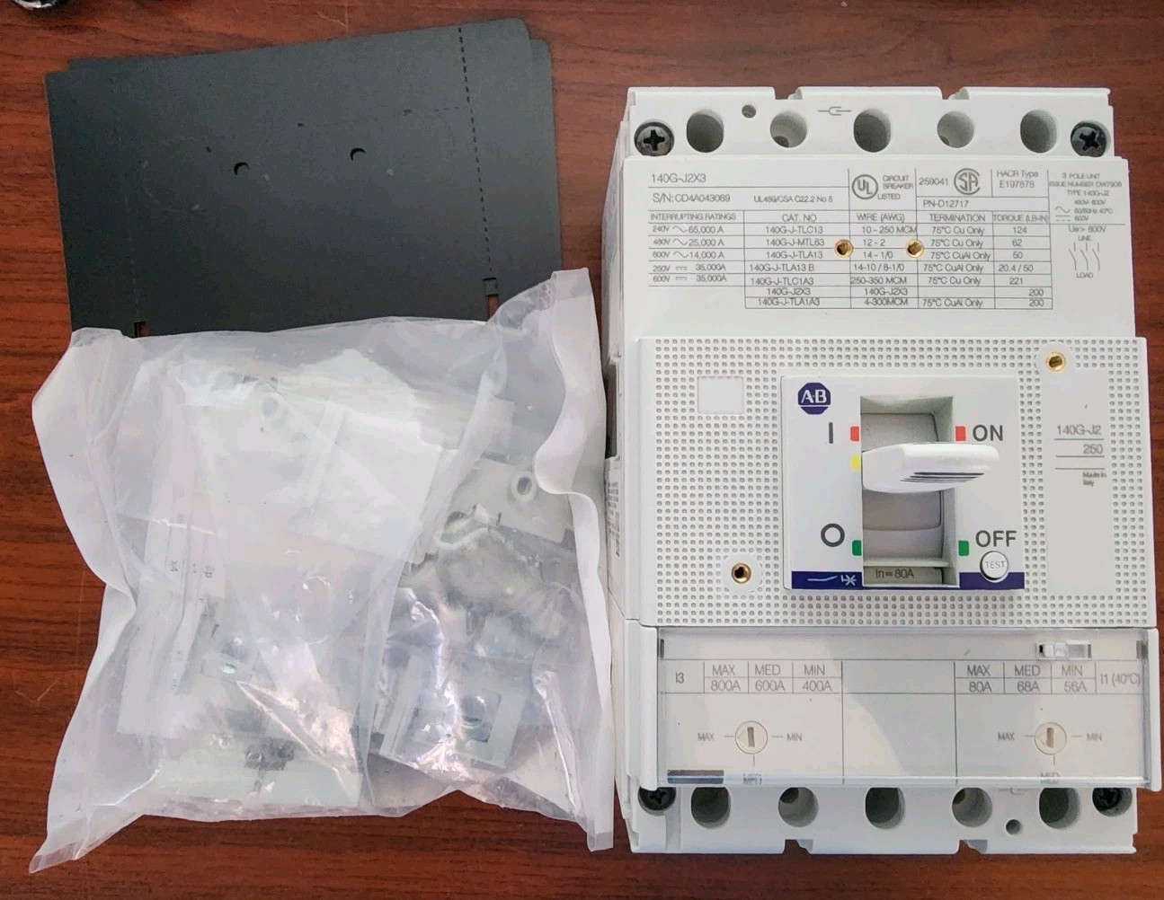 USED Allen Bradley 140G-J2X3 3-Pole Circuit Breaker Series A - US SELLER