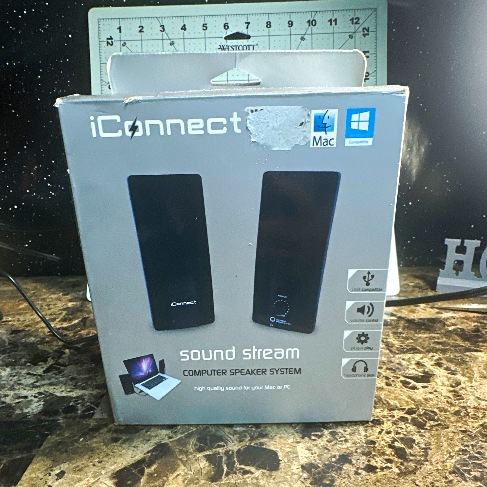 iConnect Sound Stream 2.0 Wired Computer Speakers Black IC-BL-CS600