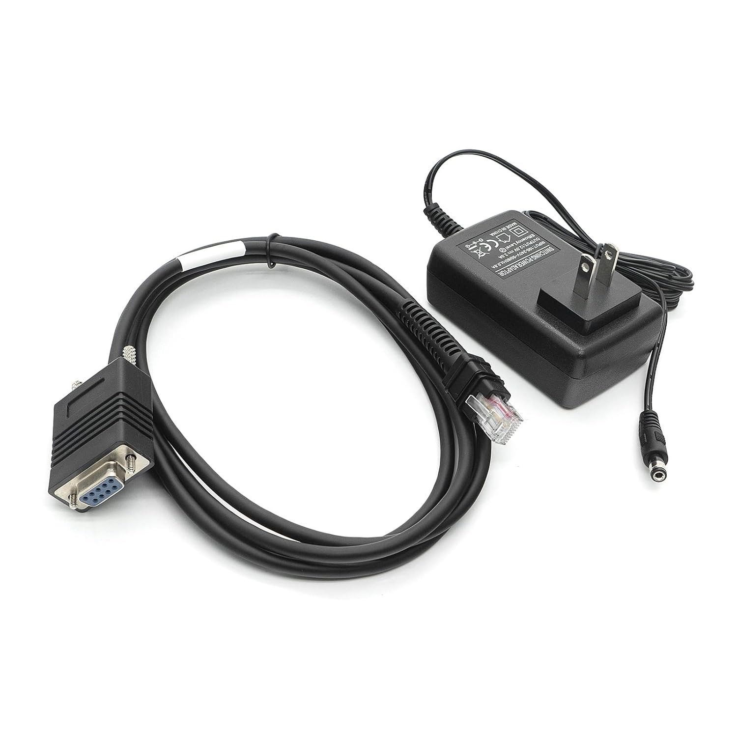 RS232 Cable with 12V Power Supply for Zebra DS3608 DS3678 LI3608 LI3678 Scanner