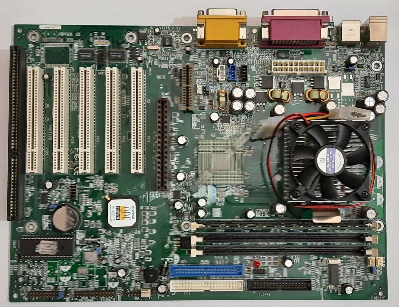 QDI KinetiZ 7B Socket A AGP ISA Retro Motherboard + AMD Duron 1000MHz + 512MB RAM