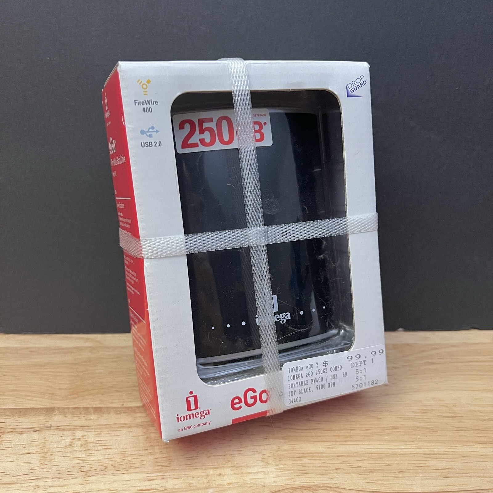 Iomega - eGo Portable Hard Drive 250GB FireWire 400 USB 2.0 Mac/PC Black