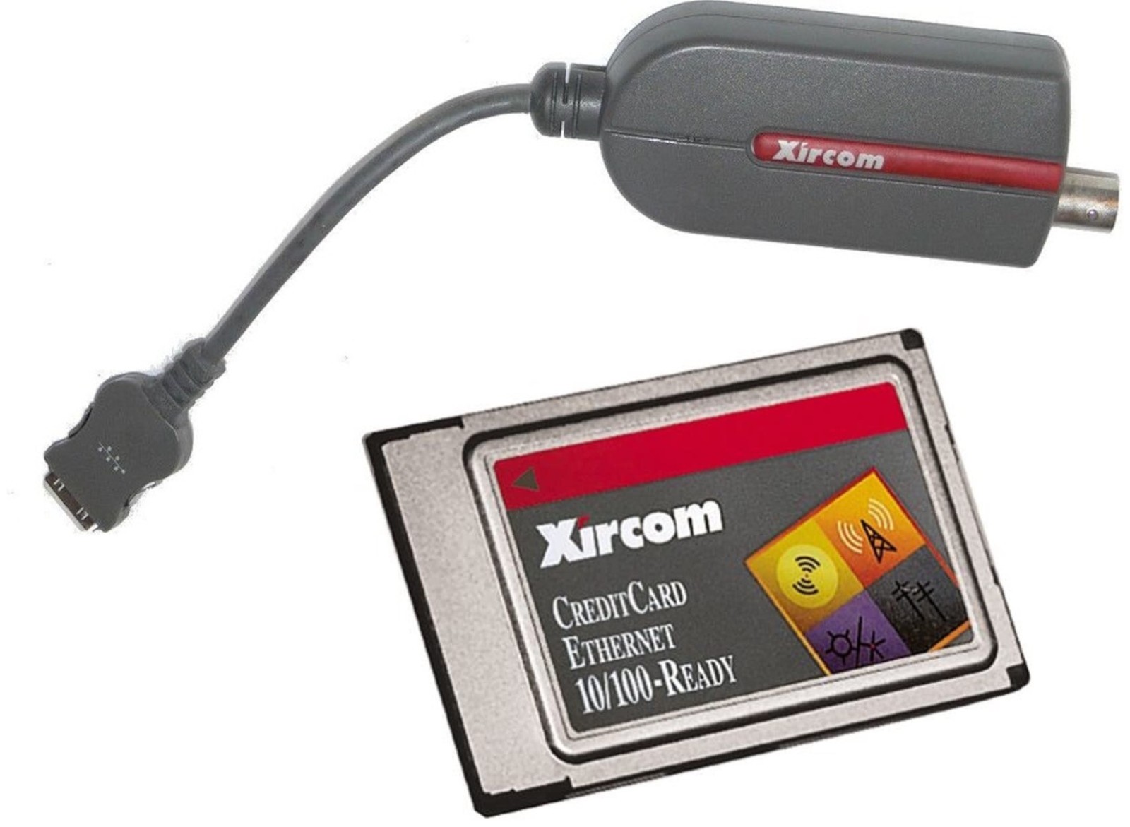 Xircom CreditCard Ethernet 10/100 PCMCIA PC Card CE3B-100 + Dongle Cable