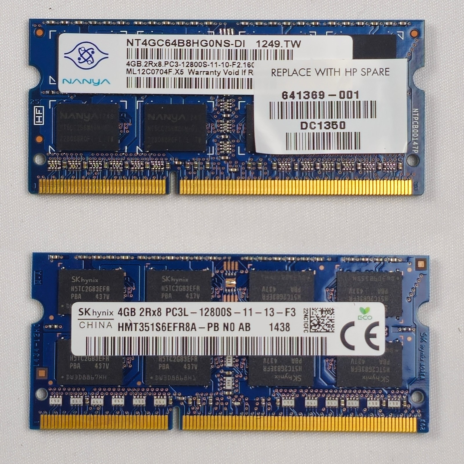8GB 2x4GB PC3-12800S DDR3 1600MHz SODIMM Laptop RAM Memory Nanya SK Hynix