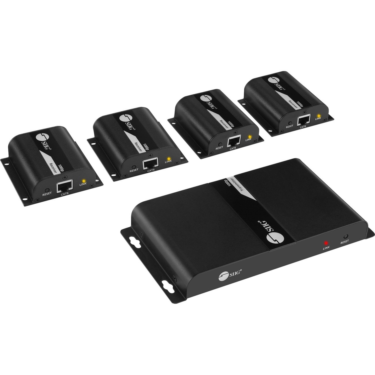 SIIG 4 Port HDMI Splitter over Cat6 Extender with IR - 40m (ceh23u11s1)