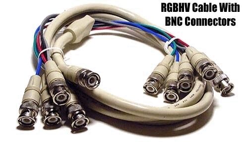 RGB Component 5 BNC to 5 BNC Video Cable - 6ft