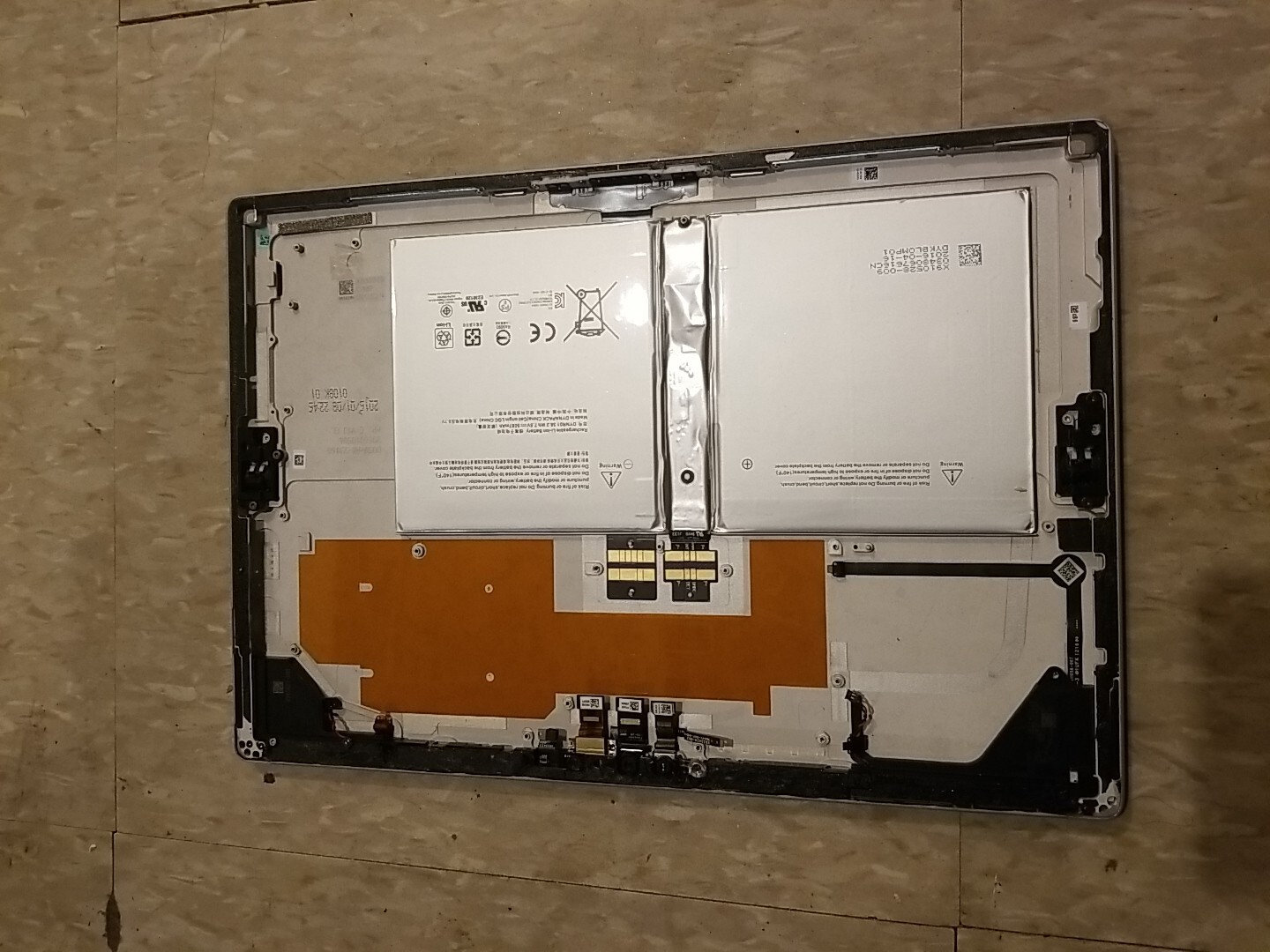 X939379 OEM MICROSOFT BACK COVER HOUSING W-BATTERY SURFACE PRO 4 1724
