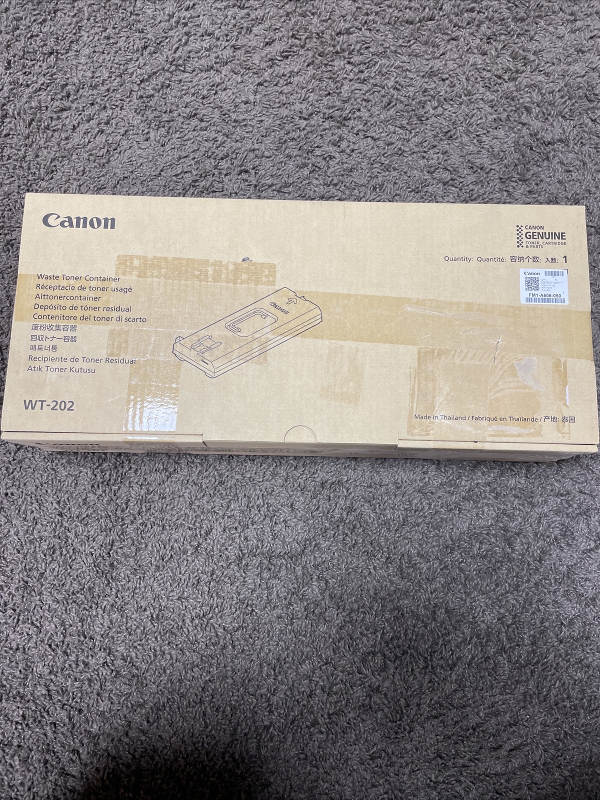 Canon Genuine WT-202 OEM Waste Toner Container. New In Box