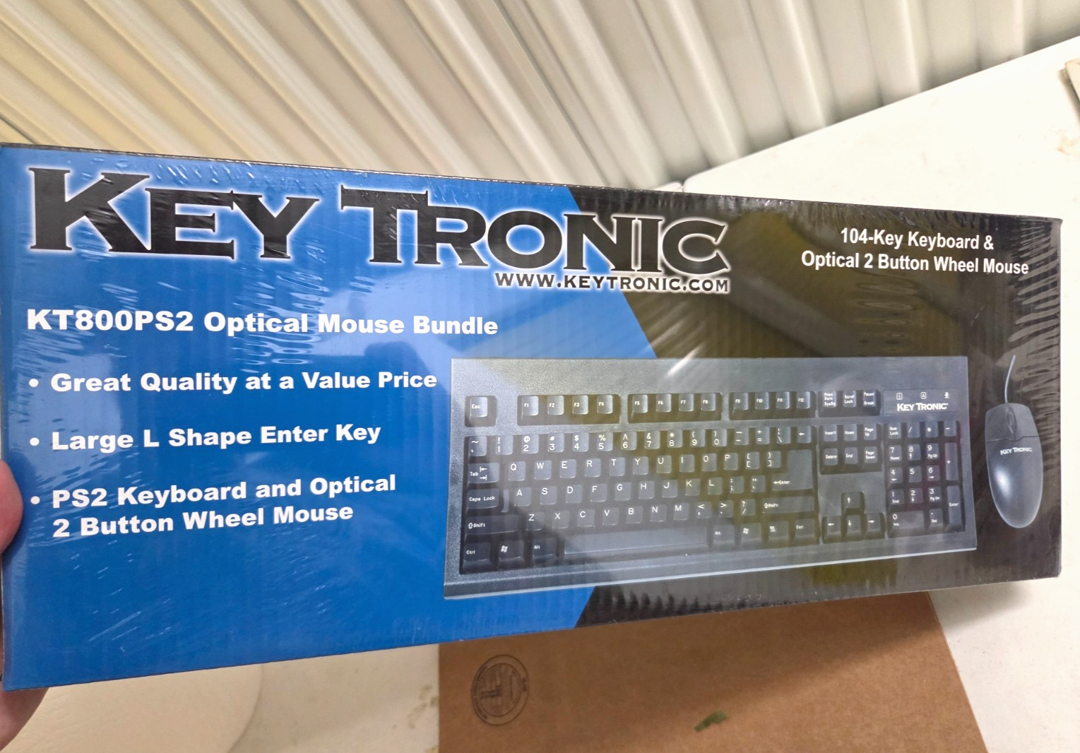 NEW Old Stock Black PS2 Keyboard & Mouse Key Tronic KT800PS2 Y2K 2000 Vintage