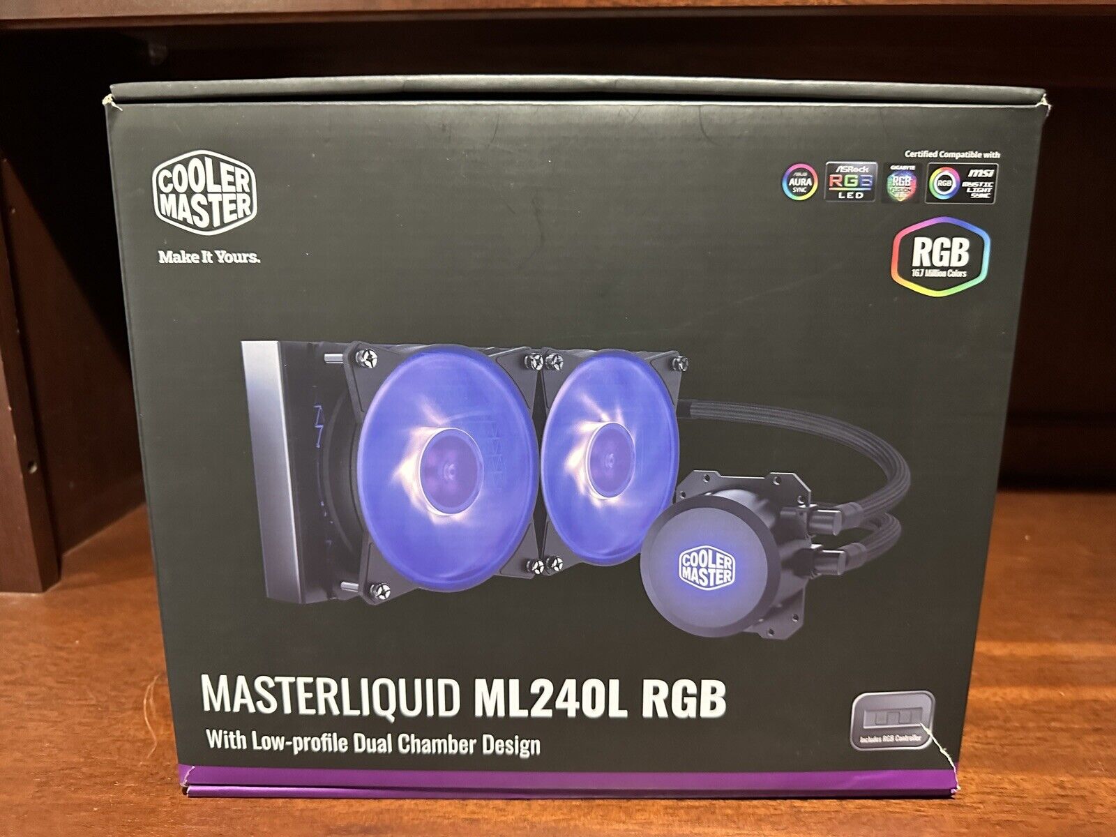MasterLiquid mL240L RGB Low Profile Dual Chamber - Brand New Never Installed
