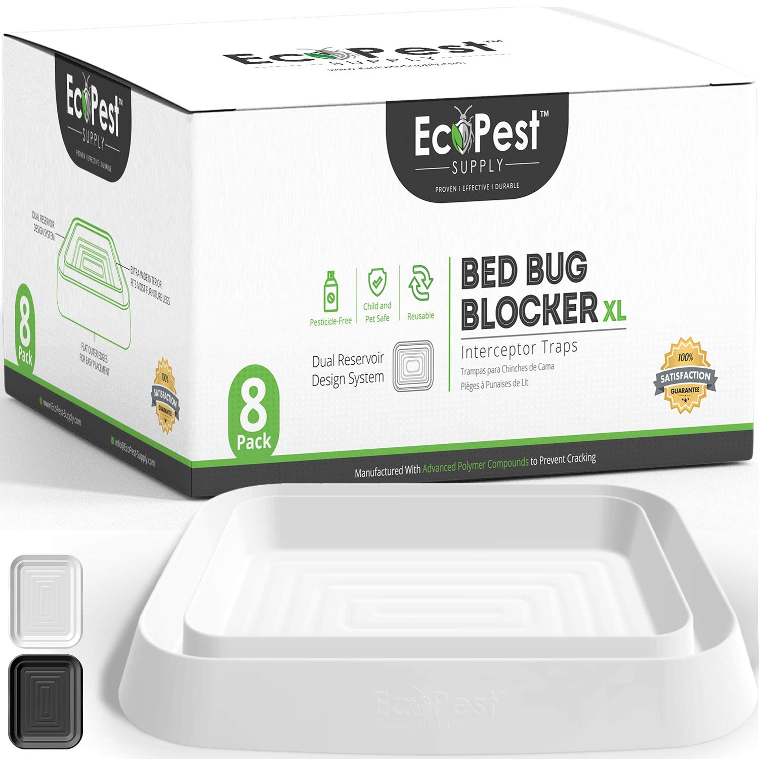 Bed Bug Interceptors – 8 Pack | Bed Bug Blocker (XL) Interceptor Traps | Extra L