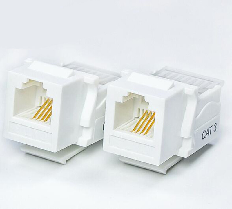 CAT5E CAT6 CAT3 RJ45 Tool-Less Keystone Ethernet Network Module Female Socket