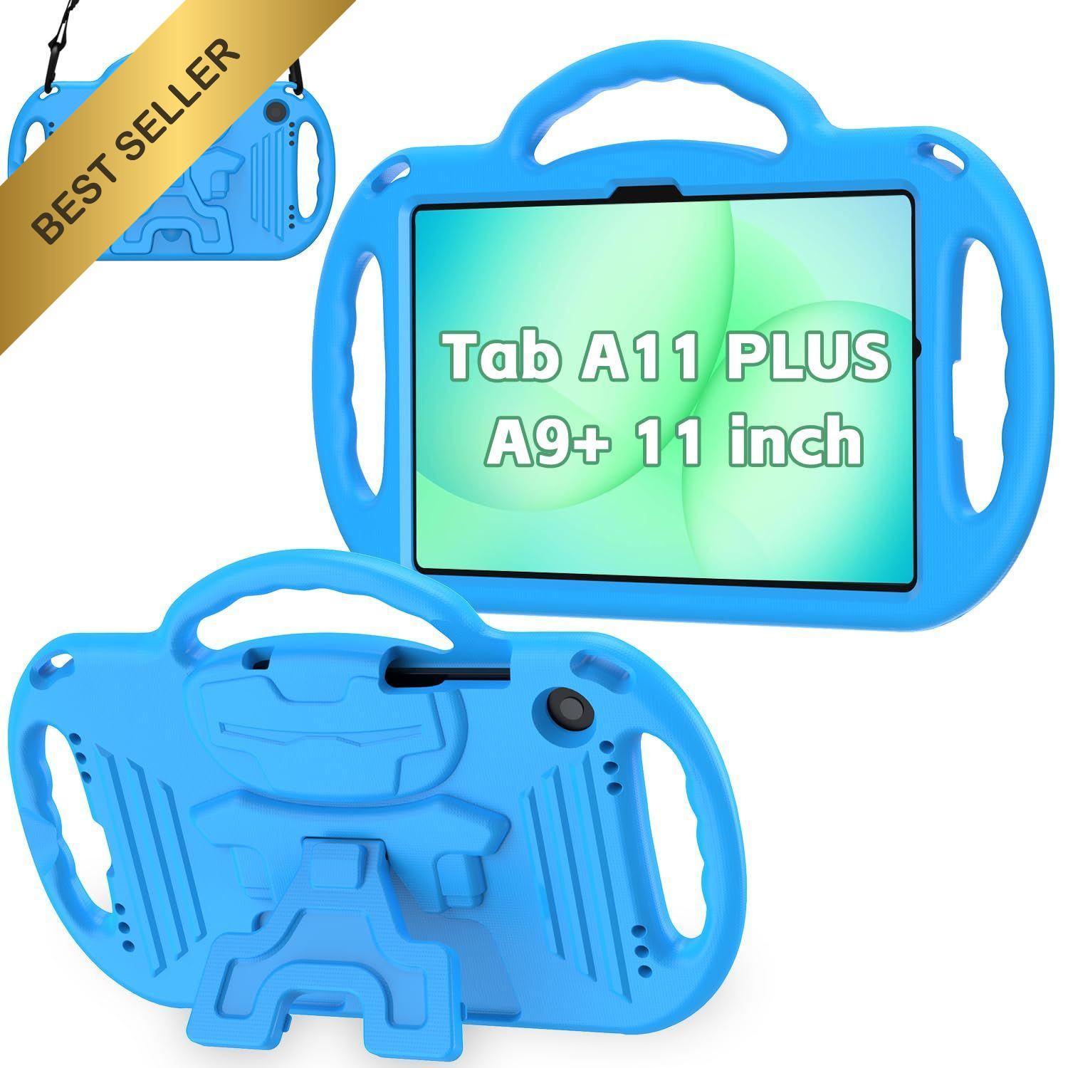 Kids Shockproof Handle Stand Case For Samsung Galaxy Tab A11 Plus A9 Plus Blue